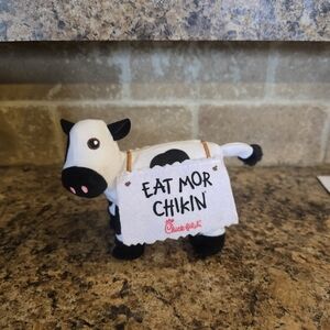 Chick-Fil-A Cow Plush Standing 6" Eat Mor Chikin Promotional 2024 Kids Meal Toy
